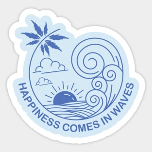 Summer and waves Sticker